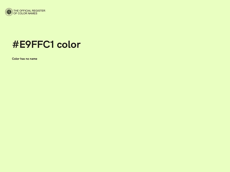 #E9FFC1 color image