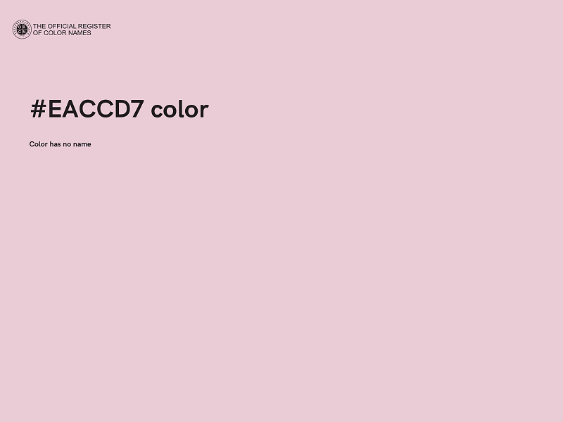 #EACCD7 color image