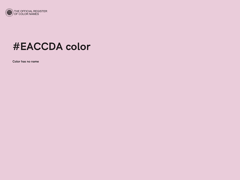 #EACCDA color image