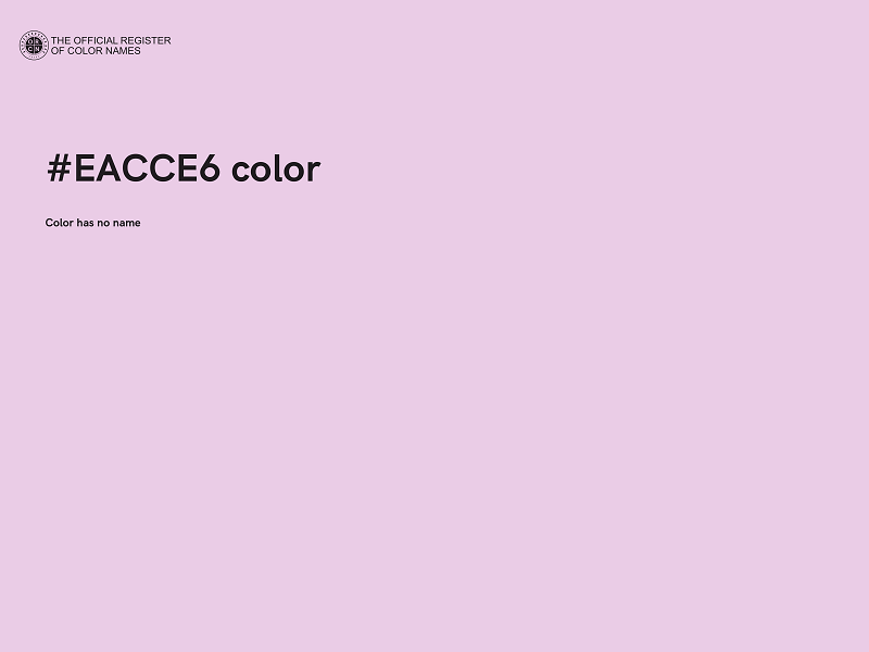 #EACCE6 color image