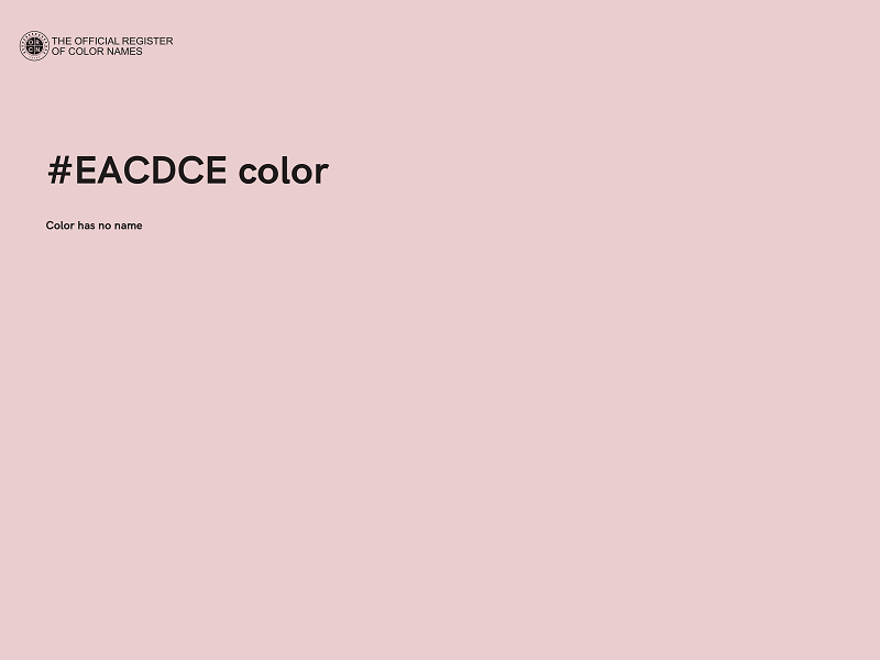 #EACDCE color image