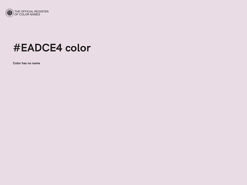 #EADCE4 color image