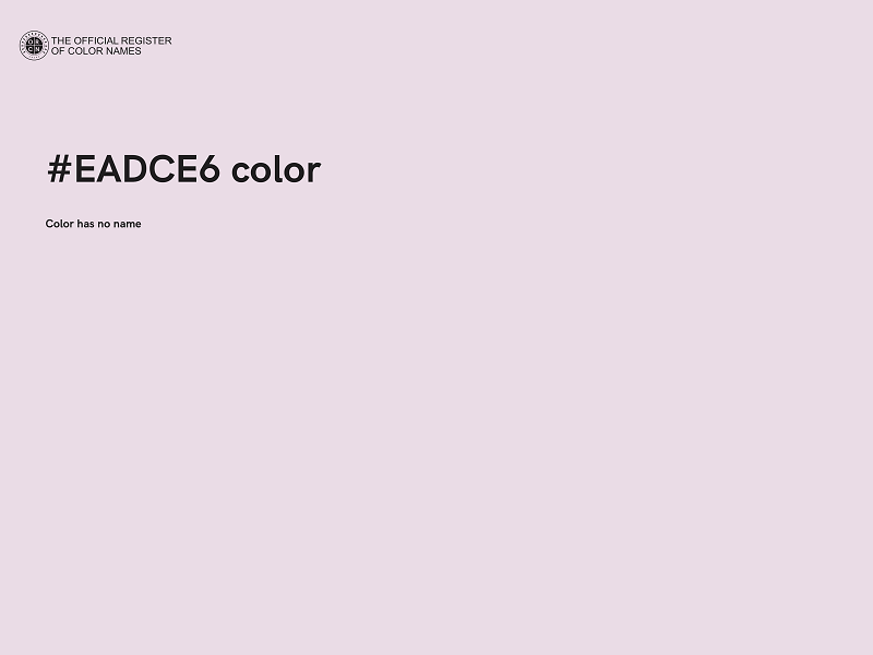 #EADCE6 color image