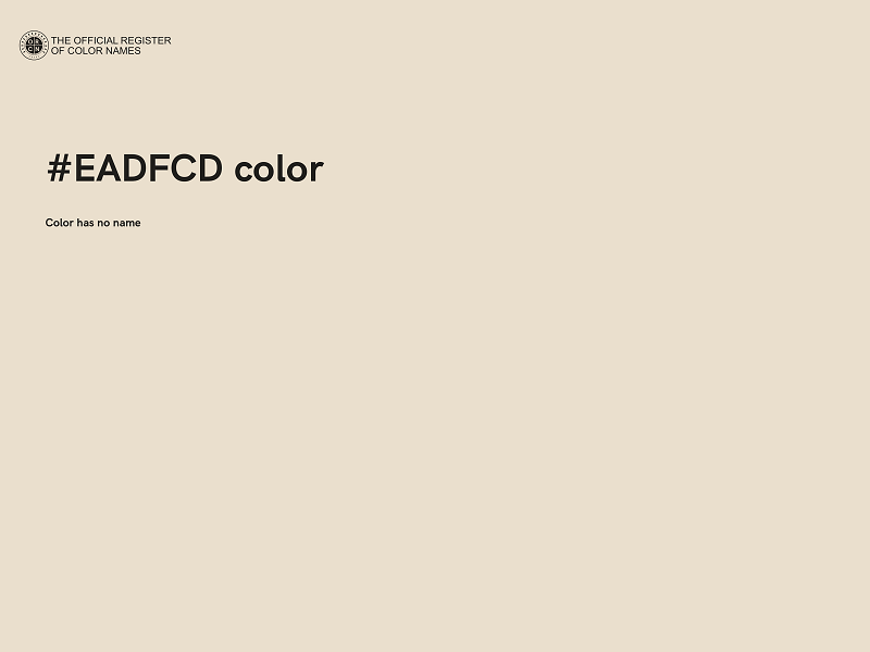 #EADFCD color image