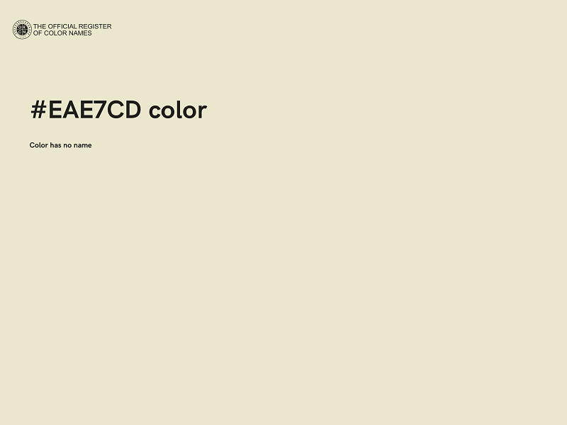 #EAE7CD color image