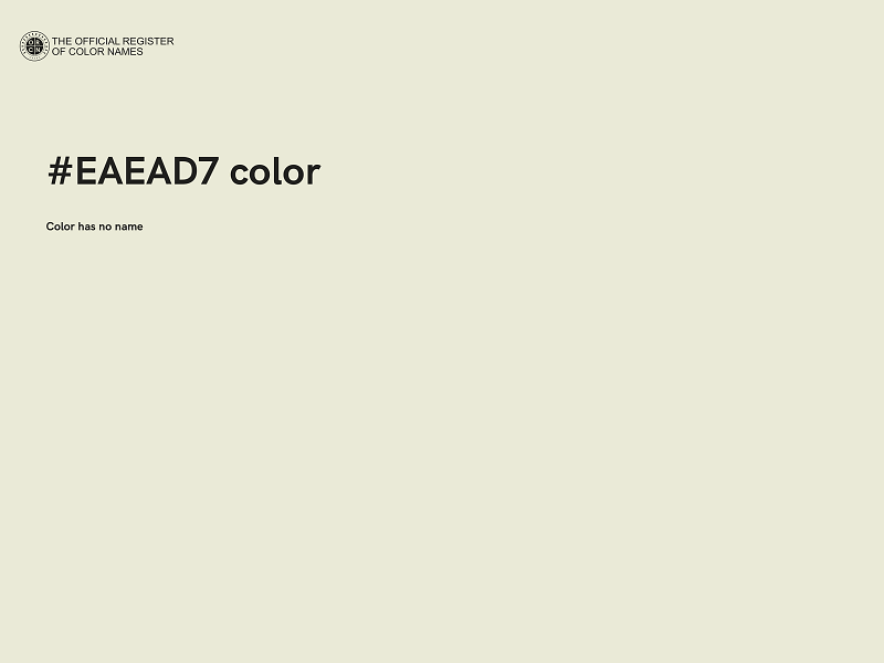 #EAEAD7 color image