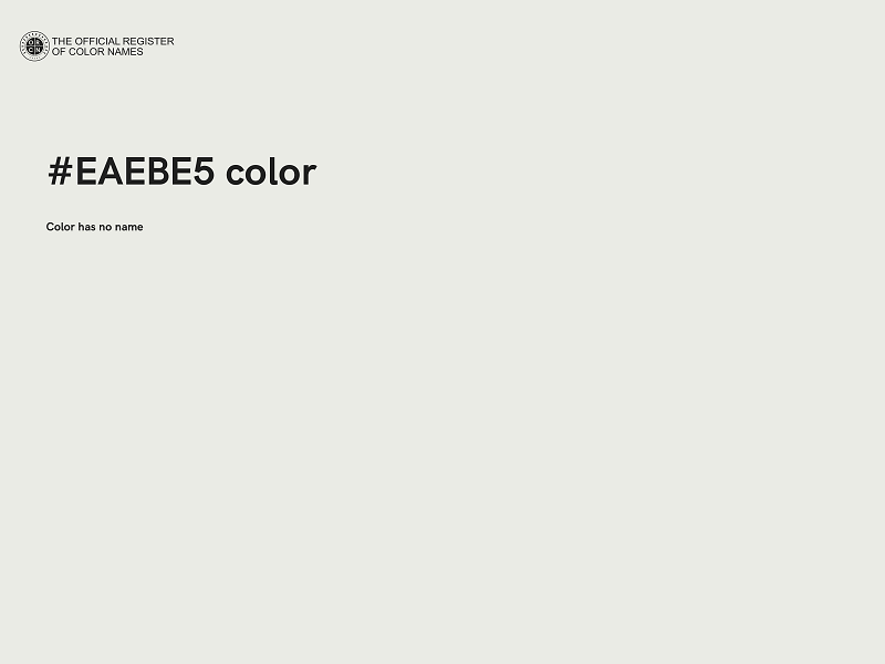 #EAEBE5 color image