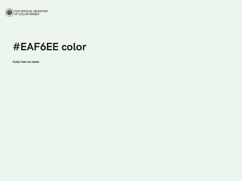 #EAF6EE color image