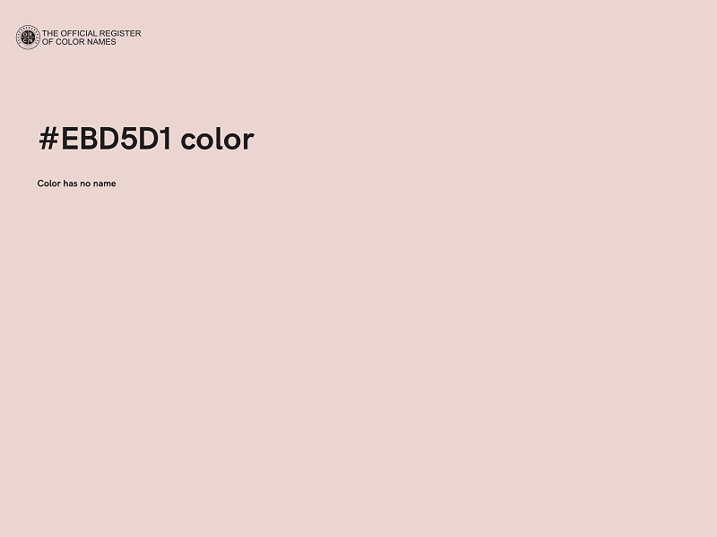 #EBD5D1 color image