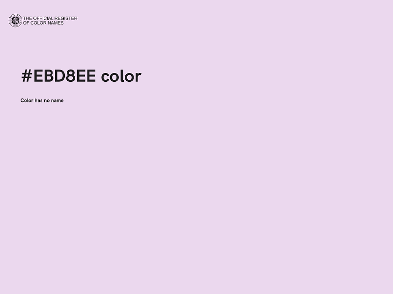 #EBD8EE color image