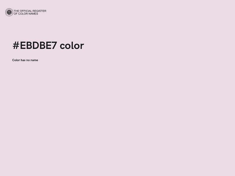 #EBDBE7 color image