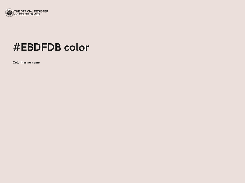 #EBDFDB color image