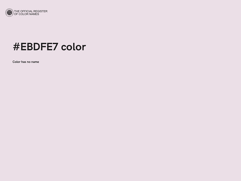 #EBDFE7 color image