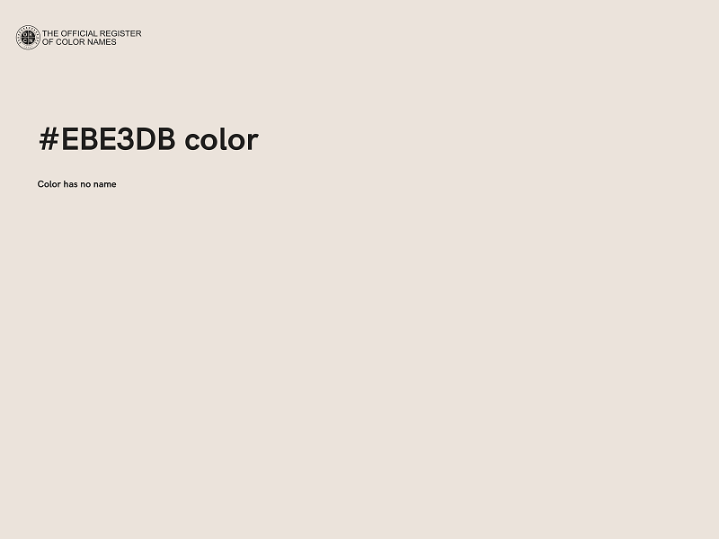 #EBE3DB color image