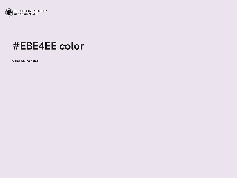 #EBE4EE color image