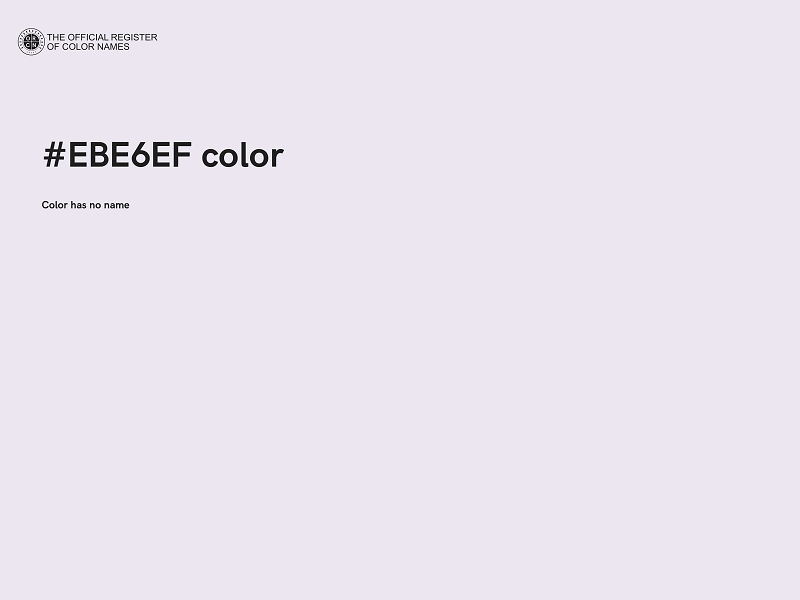 #EBE6EF color image