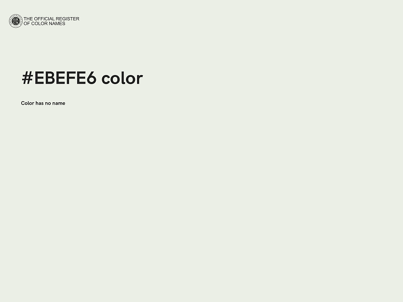 #EBEFE6 color image