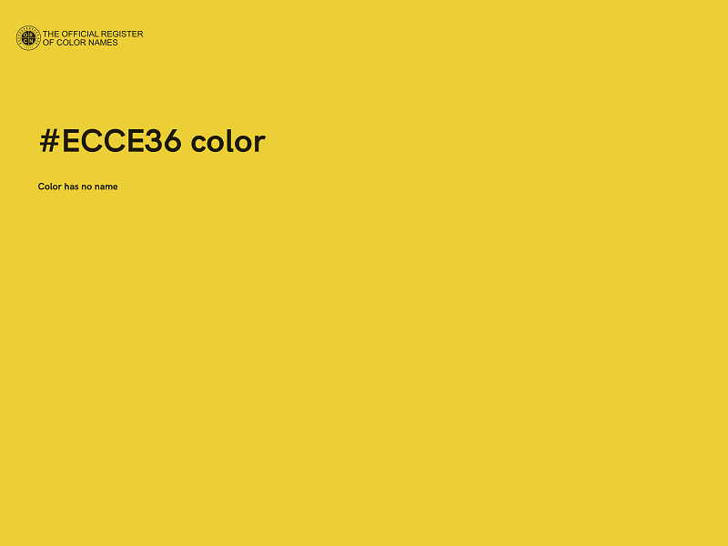 #ECCE36 color image
