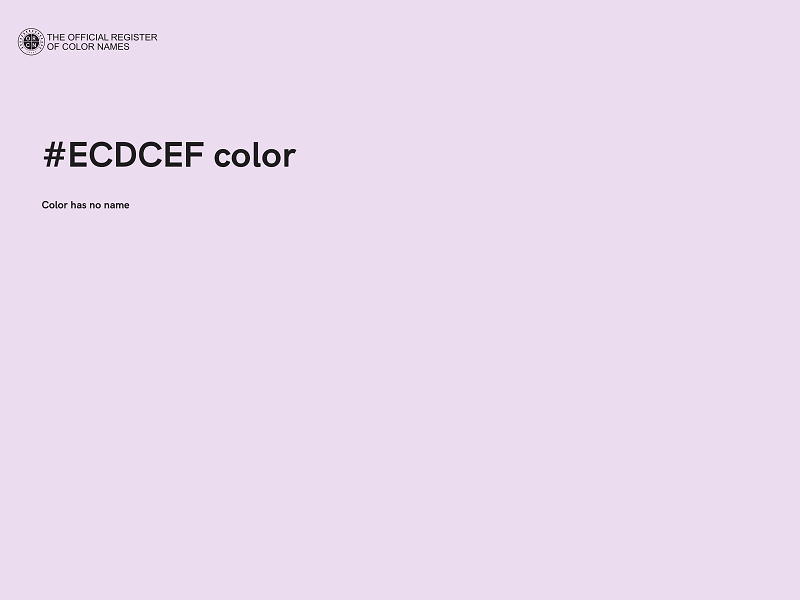 #ECDCEF color image