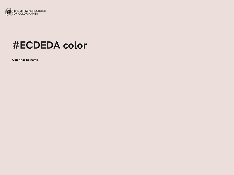 #ECDEDA color image