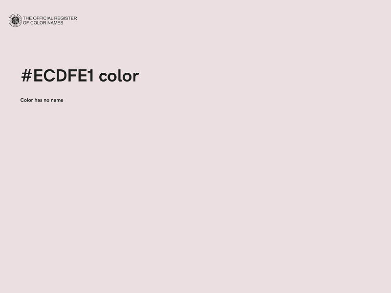 #ECDFE1 color image