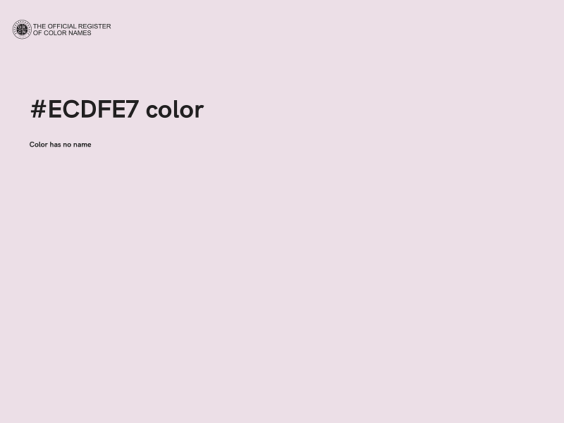 #ECDFE7 color image