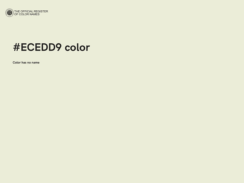 #ECEDD9 color image