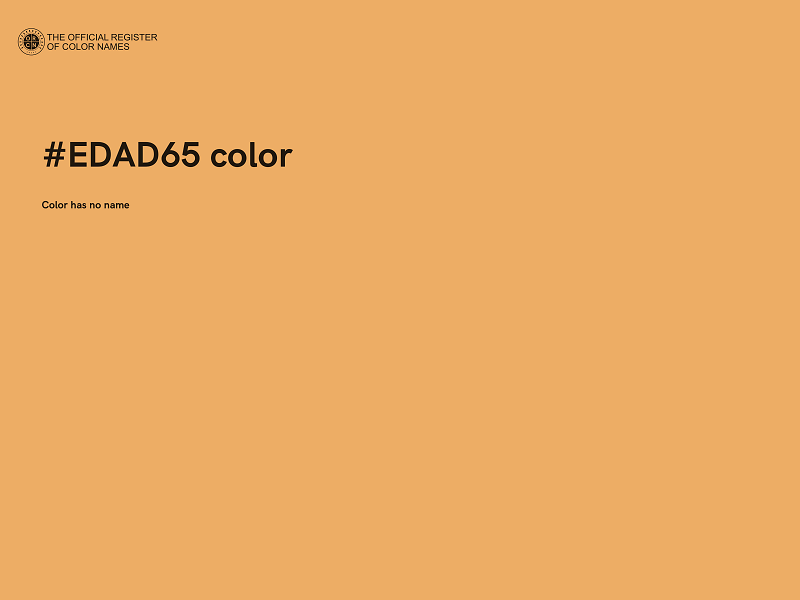 #EDAD65 color image