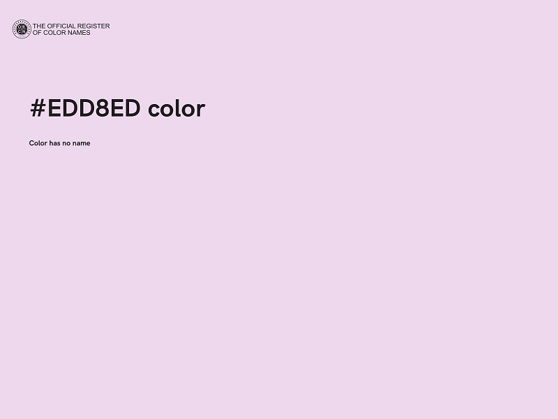 #EDD8ED color image