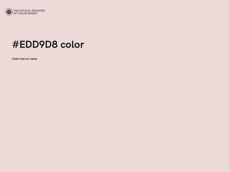 #EDD9D8 color image