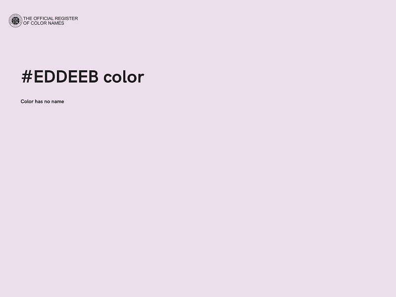 #EDDEEB color image