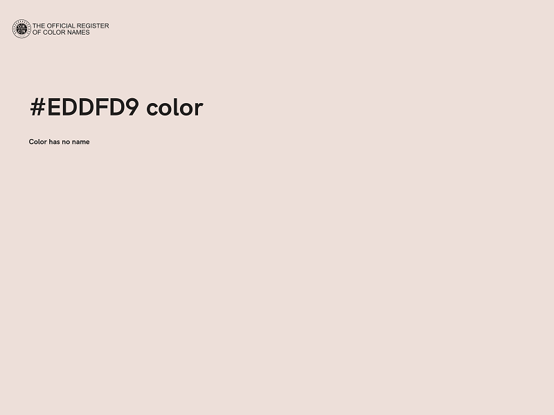 #EDDFD9 color image
