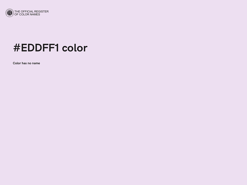 #EDDFF1 color image