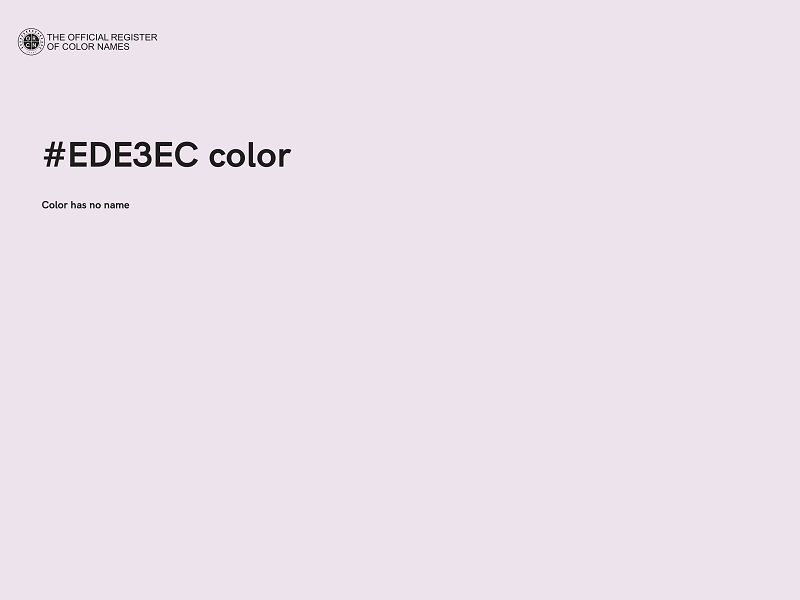 #EDE3EC color image