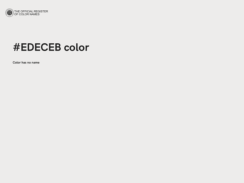 #EDECEB color image