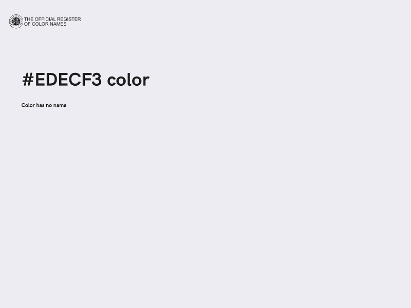 #EDECF3 color image