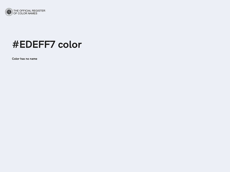 #EDEFF7 color image