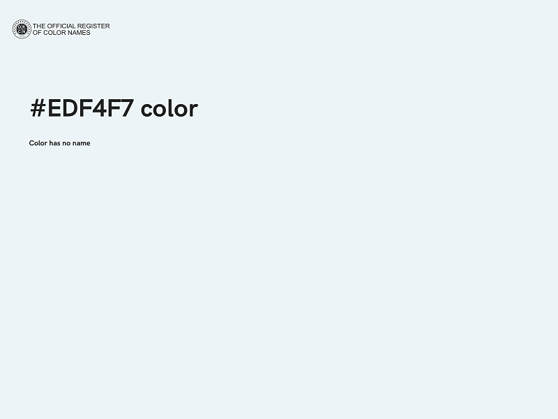 #EDF4F7 color image