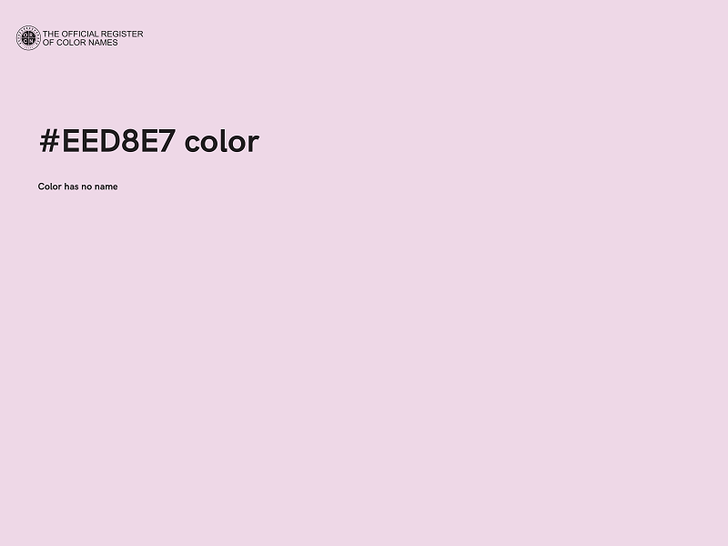 #EED8E7 color image