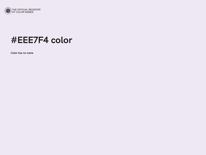 #EEE7F4 color image