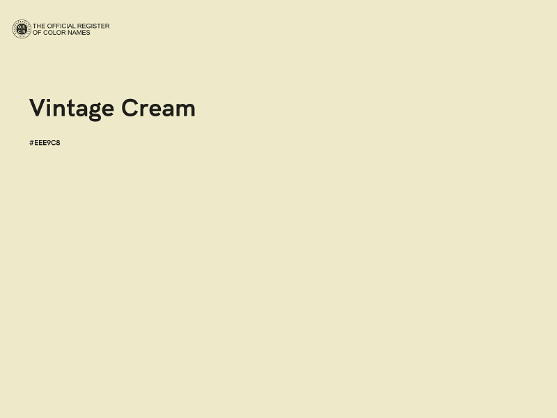 #EEE9C8 - Vintage Cream color image