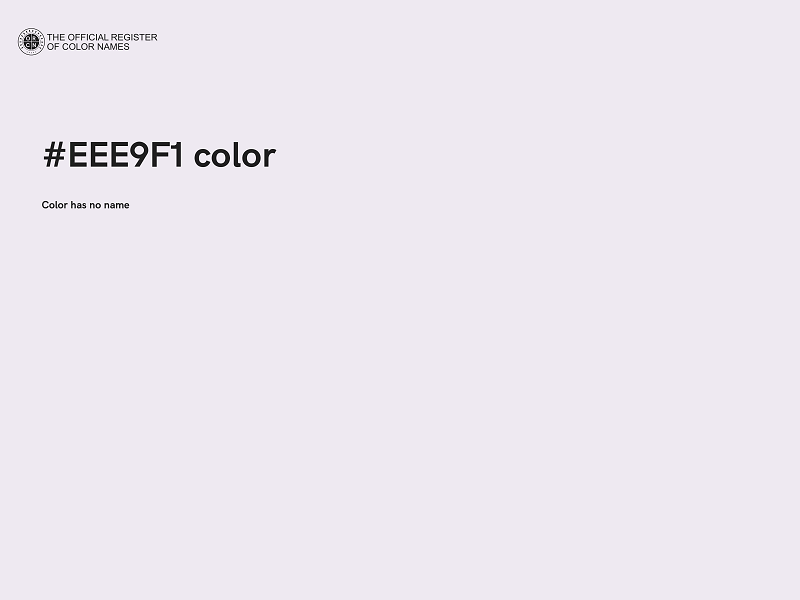 #EEE9F1 color image