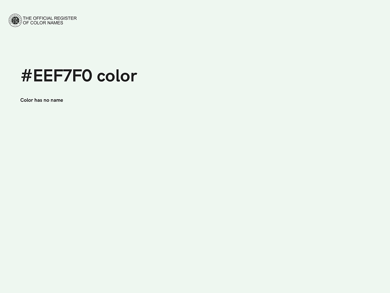 #EEF7F0 color image