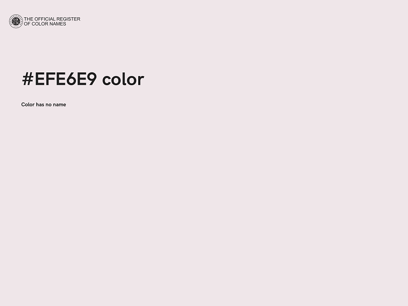 #EFE6E9 color image