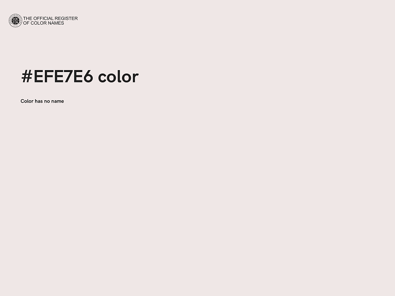 #EFE7E6 color image