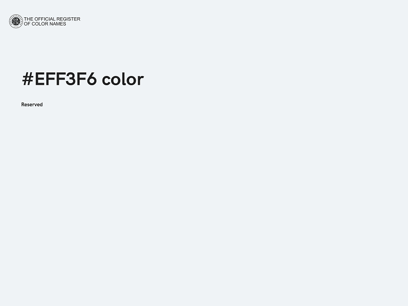 #EFF3F6 color image