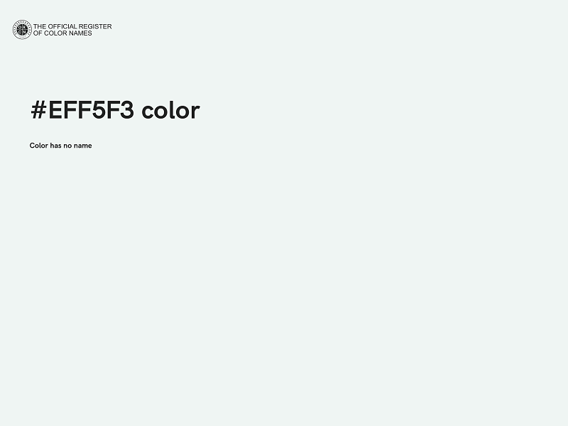 #EFF5F3 color image