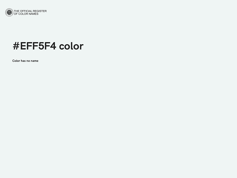 #EFF5F4 color image