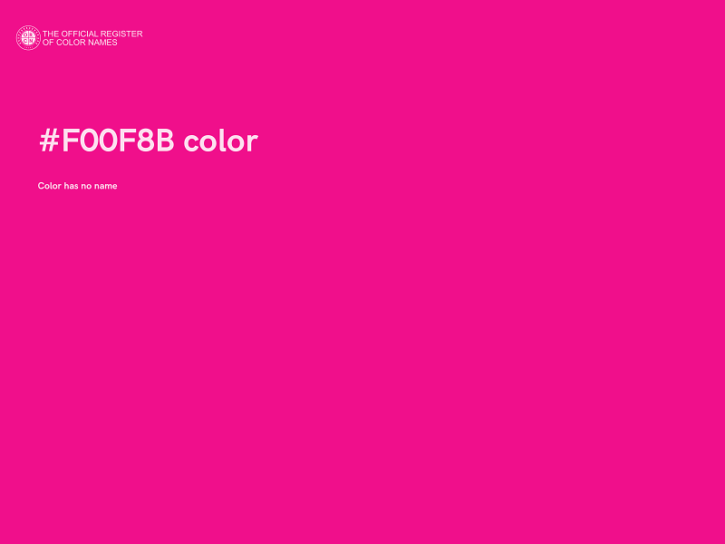 #F00F8B color image