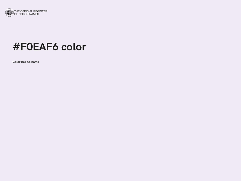 #F0EAF6 color image